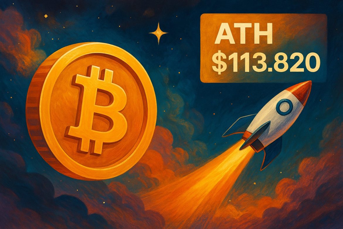 Cena Bitcoinu dosiahla nové historické maximum $113,820 v júli 2025